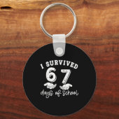 Porte-clés I Survived 67 Days Of School Funny 67 Teachers Stu (Recto)