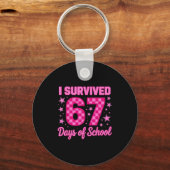 Porte-clés I Survived 67 Days Of School Funny 67 Teachers Stu (Recto)