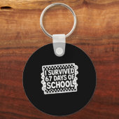 Porte-clés I Survived 67 Days Of School Funny 67 Teachers Stu (Recto)