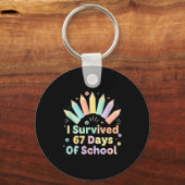 Porte-clés I Survived 67 Days Of School Funny 67 Teachers Stu (Recto)