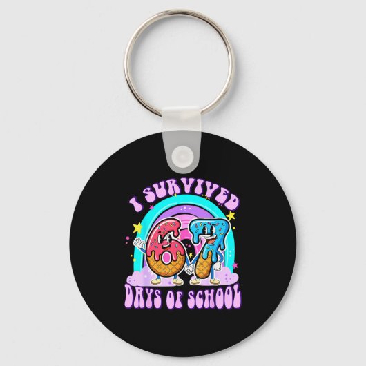 Porte-clés I Survived 67 Days Of School Funny 67 Teachers Stu (Recto)