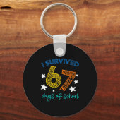 Porte-clés I Survived 67 Days Of School Funny 67 Teachers Stu (Recto)
