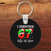 Porte-clés I Survived 67 Days Of School Funny Christmas (Recto)