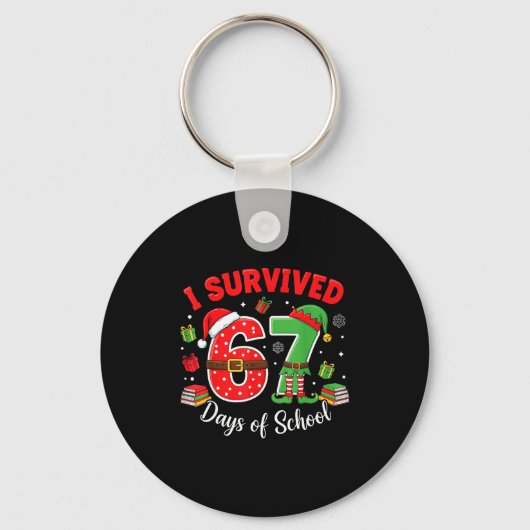 Porte-clés I Survived 67 Days Of School Funny Christmas Teach (Recto)