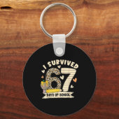 Porte-clés I Survived 67 Days Of School Funny Leopard Student (Recto)