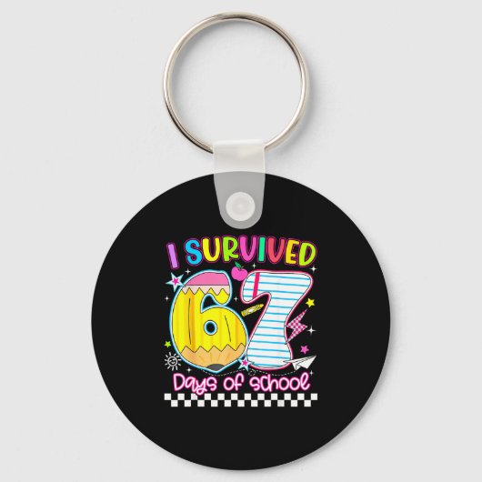 Porte-clés I Survived 67 Days Of School Funny Meme Boy Girl T (Recto)