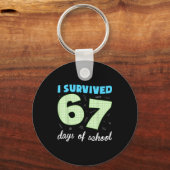 Porte-clés I Survived 67 Days Of School Funny Meme Student Te (Recto)