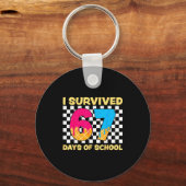 Porte-clés I Survived 67 Days Of School Funny Meme Student Te (Recto)
