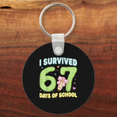 Porte-clés I Survived 67 Days Of School Funny Meme Student Te (Recto)