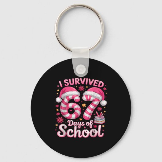 Porte-clés I Survived 67 Days Of School Funny Meme Teacher St (Recto)