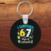 Porte-clés I Survived 67 Days Of School Funny Meme Teacher St (Recto)