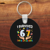 Porte-clés I Survived 67 Days Of School Funny Meme Teacher St (Recto)