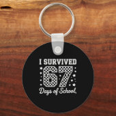 Porte-clés I Survived 67 Days Of School Funny Meme Teacher St (Recto)