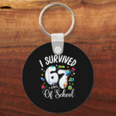 Porte-clés I Survived 67 Days Of School Funny Meme Teacher St (Recto)