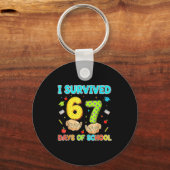 Porte-clés I Survived 67 Days Of School Funny Meme Teacher St (Recto)
