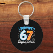 Porte-clés I Survived 67 Days Of School Funny Meme Teacher St (Recto)