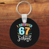 Porte-clés I Survived 67 Days Of School Funny Meme Teachers S (Recto)