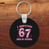 Porte-clés I Survived 67 Days Of School Funny Retro 67 Meme S (Recto)
