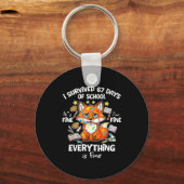 Porte-clés I Survived 67 Days Of School Funny Six Seven Meme (Recto)