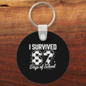 Porte-clés I Survived 67 Days Of School Funny Soccer (Recto)