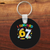 Porte-clés I Survived 67 Days Of School Funny Teacher Student (Recto)