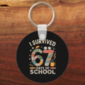 Porte-clés I Survived 67 Days Of School - Funny Teachers Stud (Recto)