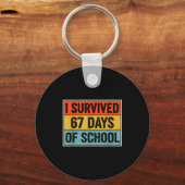 Porte-clés I Survived 67 Days Of School Retro 67 Teachers Stu (Recto)