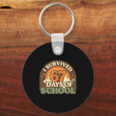 Porte-clés I Survived 67 Days Of School Retro Meme Teachers S (Recto)