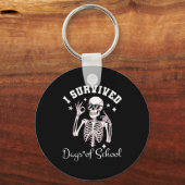 Porte-clés I Survived 67 Days Of School Skeleton Student Teac (Recto)
