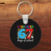 Porte-clés I Survived 67 Days Of School Teacher Student Six S (Recto)