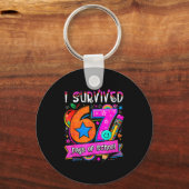Porte-clés I Survived 67 Days Of School Teacher Student Six S (Recto)