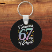 Porte-clés I Survived 67 Days Of School - Teachers Students M (Recto)