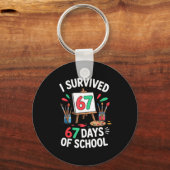 Porte-clés I Survived 67 Days Of School - Teachers Students M (Recto)