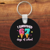Porte-clés I Survived 67th Days School Drip Ice Cream Funny 6 (Recto)