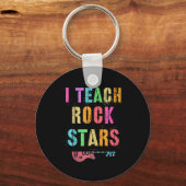 Porte-clés I Teach Rockstars Band Vibes Teacher Rocks My Musi (Recto)