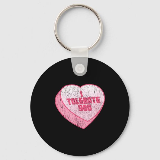 Porte-clés I Tolerate You Candy Heart Funny Valentine's Day (Recto)