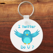 Porte-clés I TWITTER, TU VEUX ? par SHARON SHARPE (Recto)