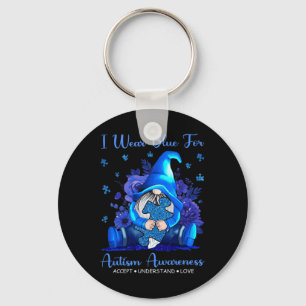 Porte-clés I Wear Blue for Autism Aware Accept
