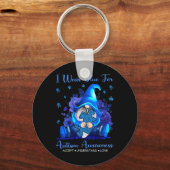 Porte-clés I Wear Blue for Autism Aware Accept (Recto)