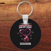 Porte-clés I Wear Burgundy Aunt Multiple Myeloma Aware Bl (Verso)