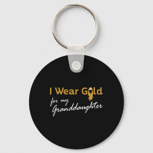 Porte-clés I Wear Gold for Granddaughter Tee - Childhood Canc