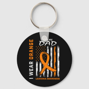 Porte-clés I Wear Orange For My Dad Leukemia Aware Americ