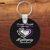 Porte-clés I Wear Purple For Me Warrior Fighter Epilepsy Awar (Recto)