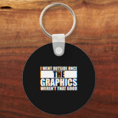 Porte-clés I Went Outside Once, Graphics Weren't That Good  (Recto)