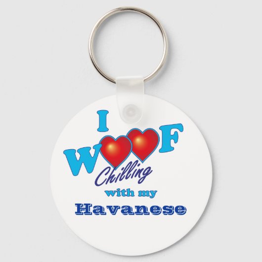 Porte-clés I Woof Havanese (Recto)
