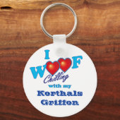 Porte-clés I Woof Korthals Griffon (Recto)