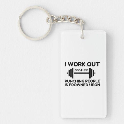 Porte-clés I Work Out (Devant)