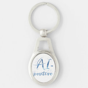 Porte-clés IA-Positive Text Art