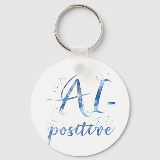 Porte-clés IA-Positive Text Art (Recto)