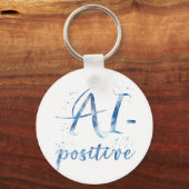 Porte-clés IA-Positive Text Art (Verso)
